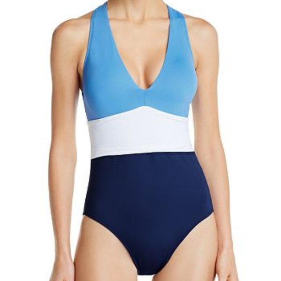 Lauren Ralph Lauren Other - Lauren Ralph Lauren Color-Block Twist-back Swimsuit Size 6 One Piece Blue